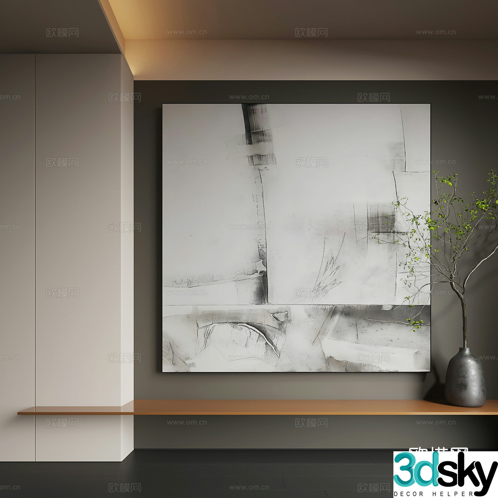 Modern hanging paintings Modern decorative paintings Abstract painting Living room hanging paintings 3d model