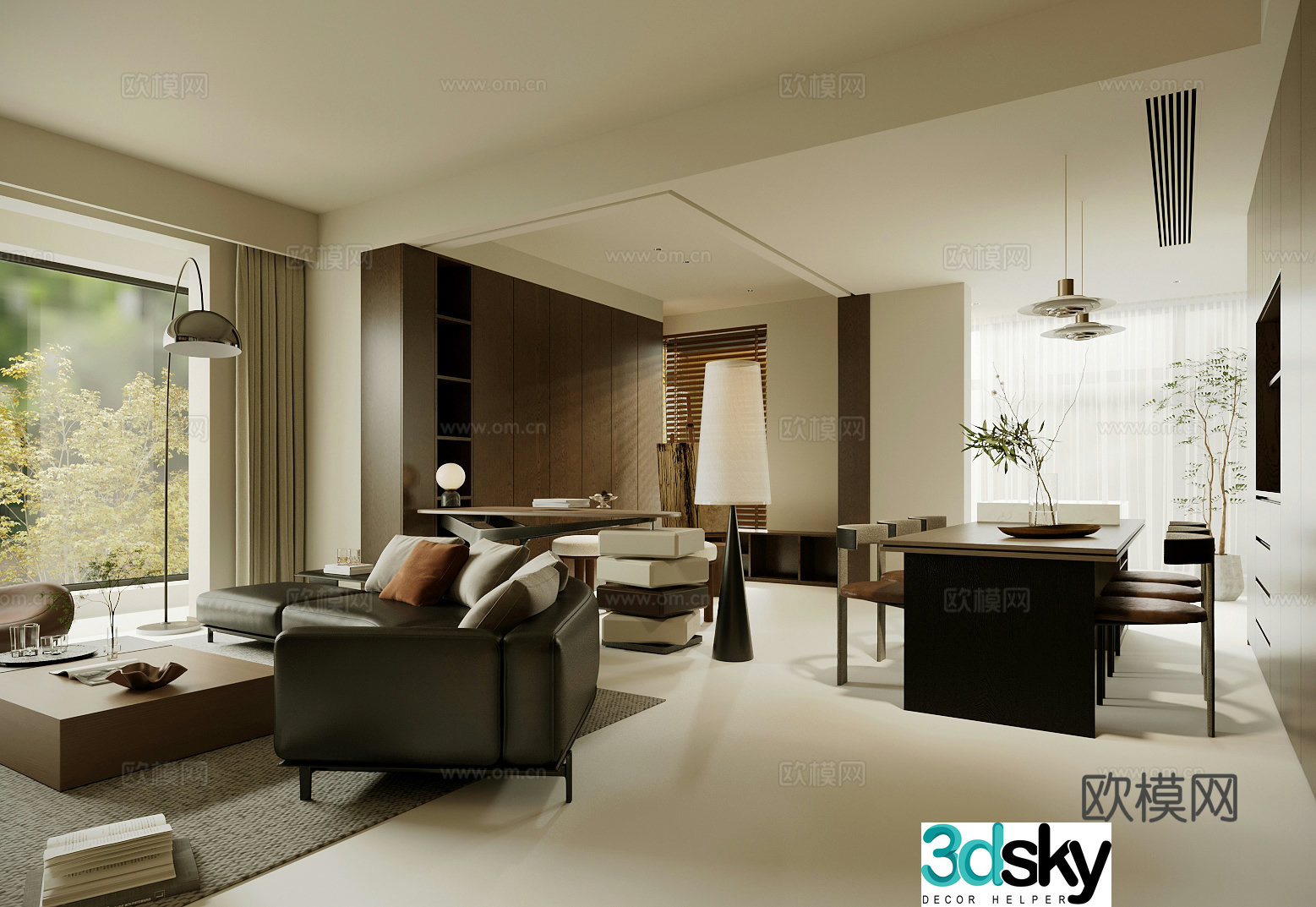 Waviva Home Living Room Large Apartment Living Room Horizontal Living Room 3D Model