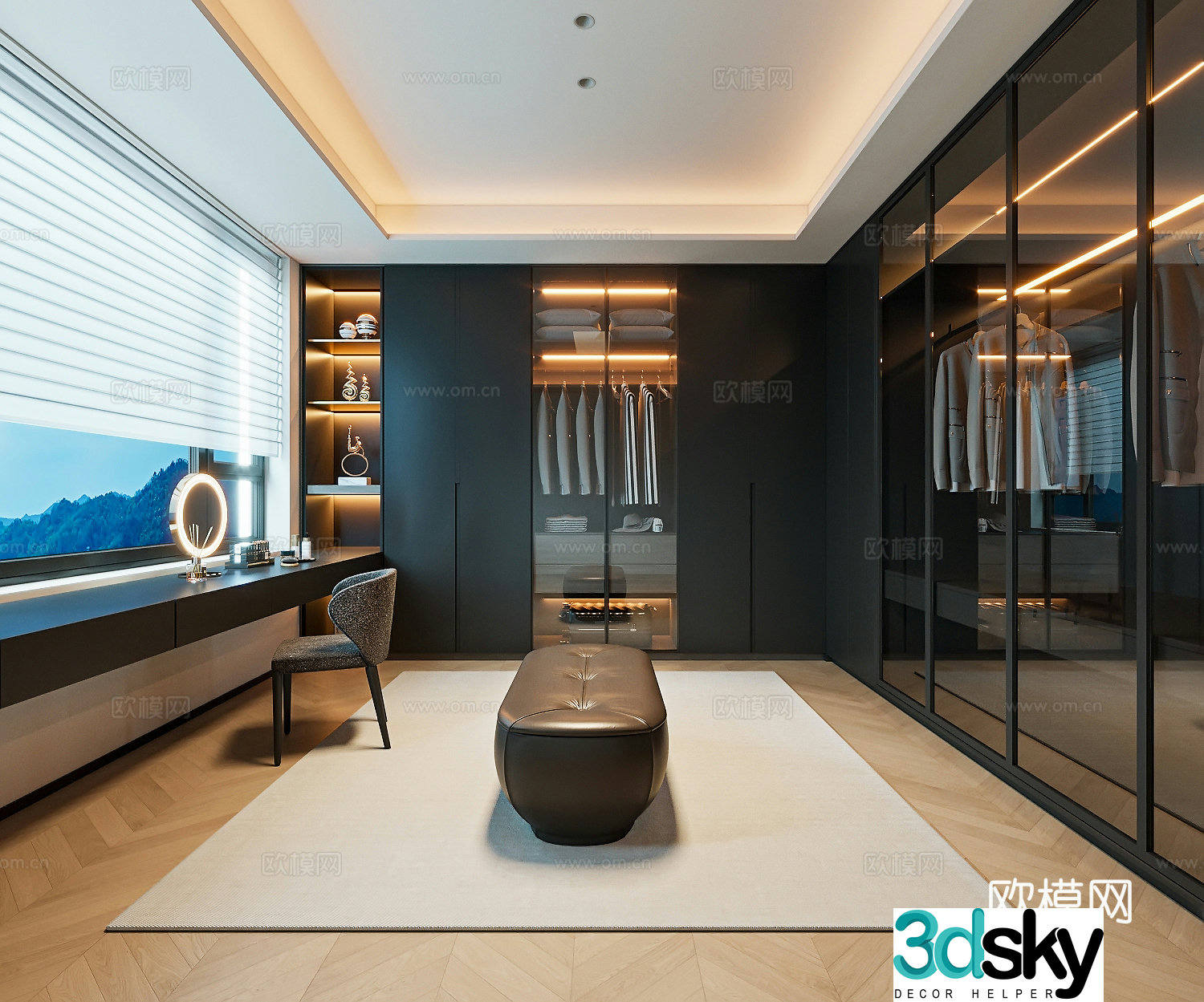 Modern Italian cloakroom 3d model