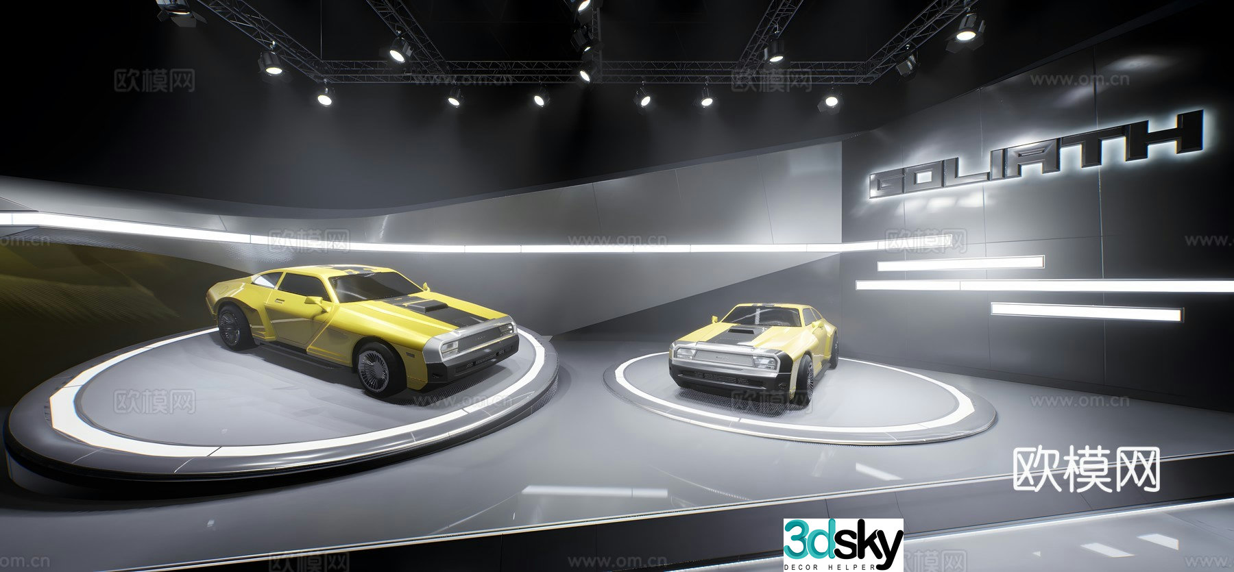 Auto Showroom 3D Model