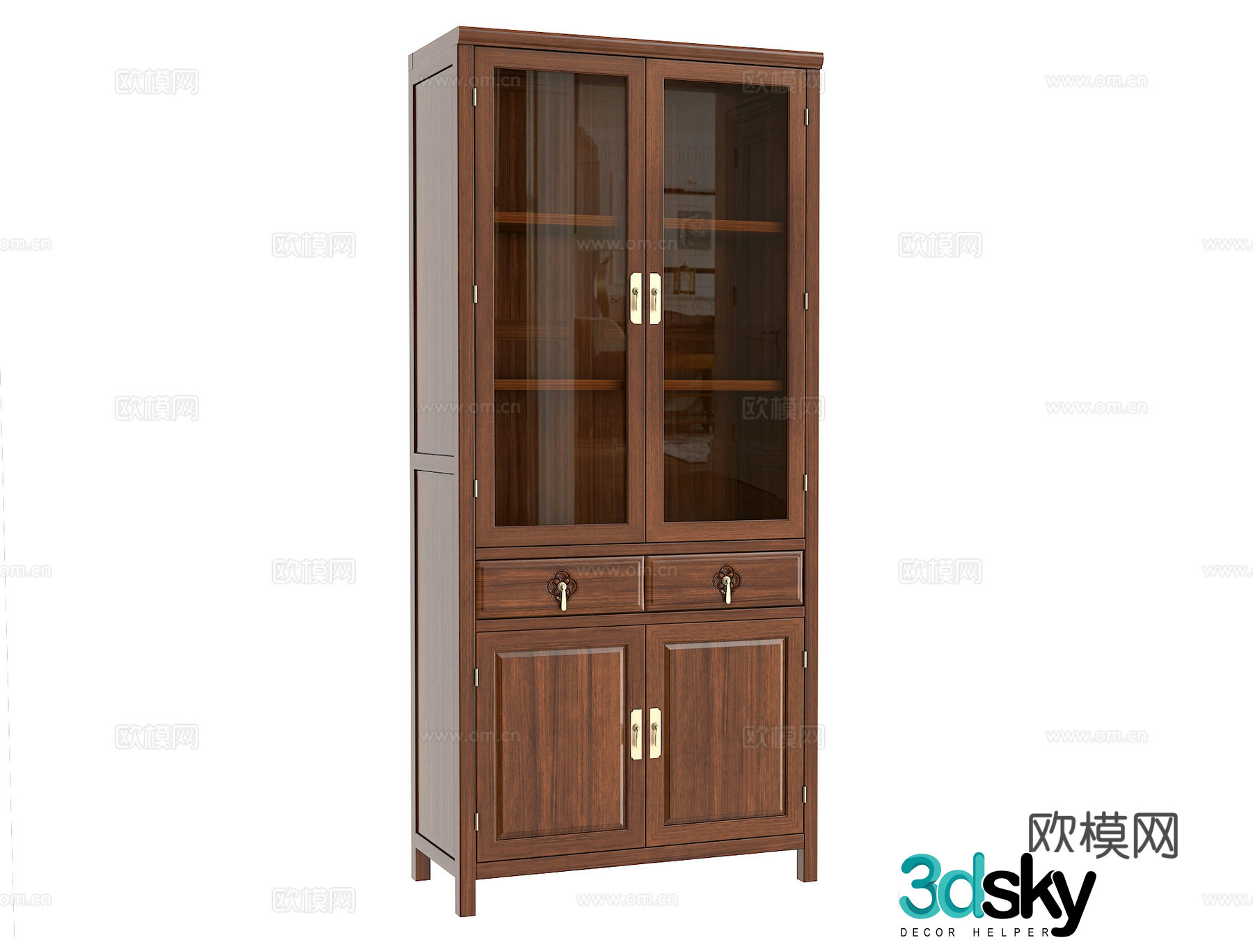 New Chinese bookcase 3D model