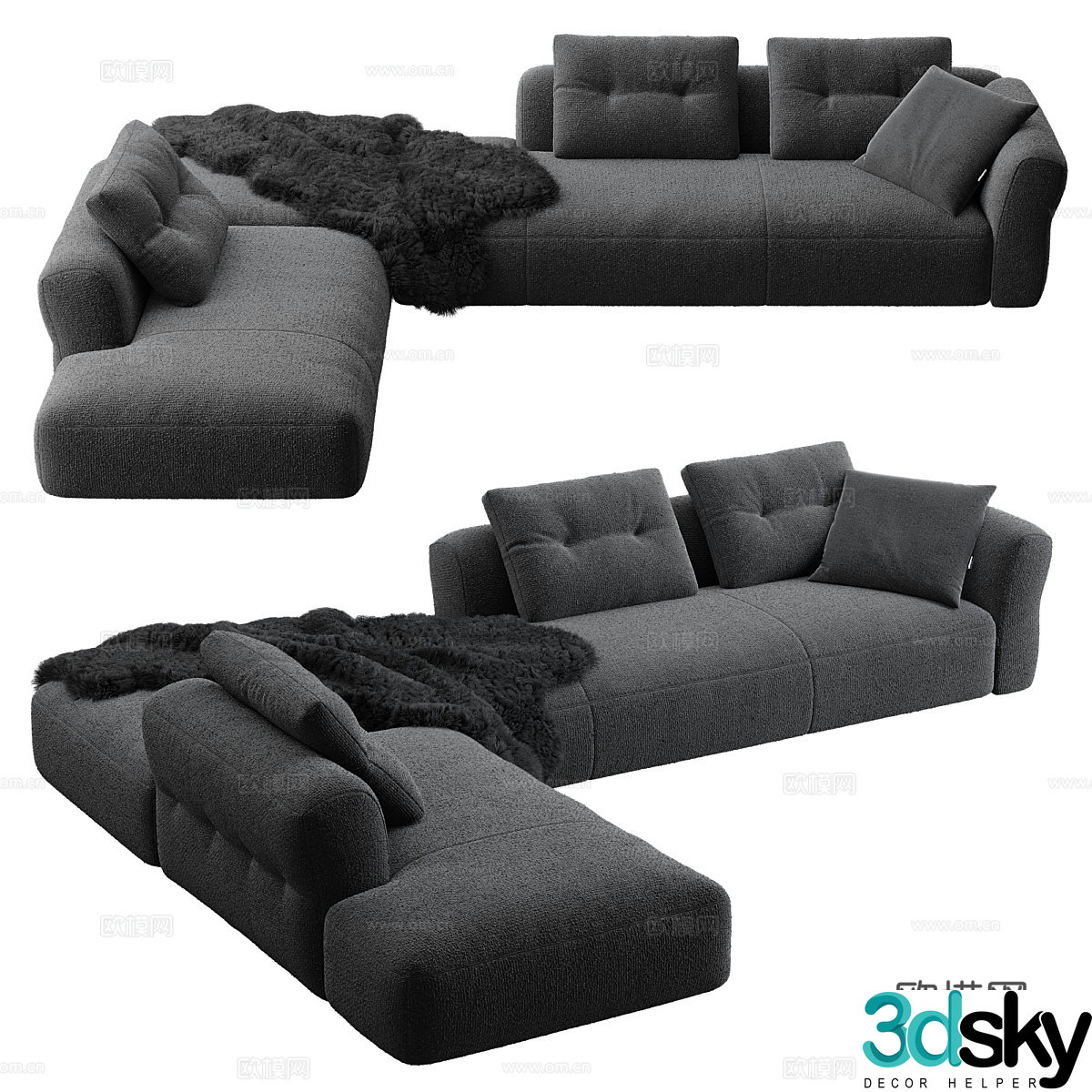 Corner sofa 3d model