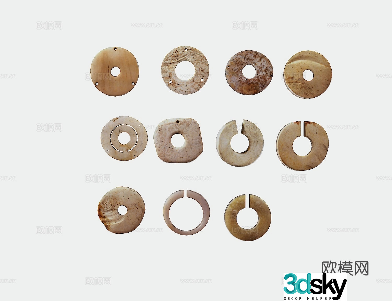 Cultural Relics Jade Stone Artifacts Ancient Cultural Relics 3D Model
