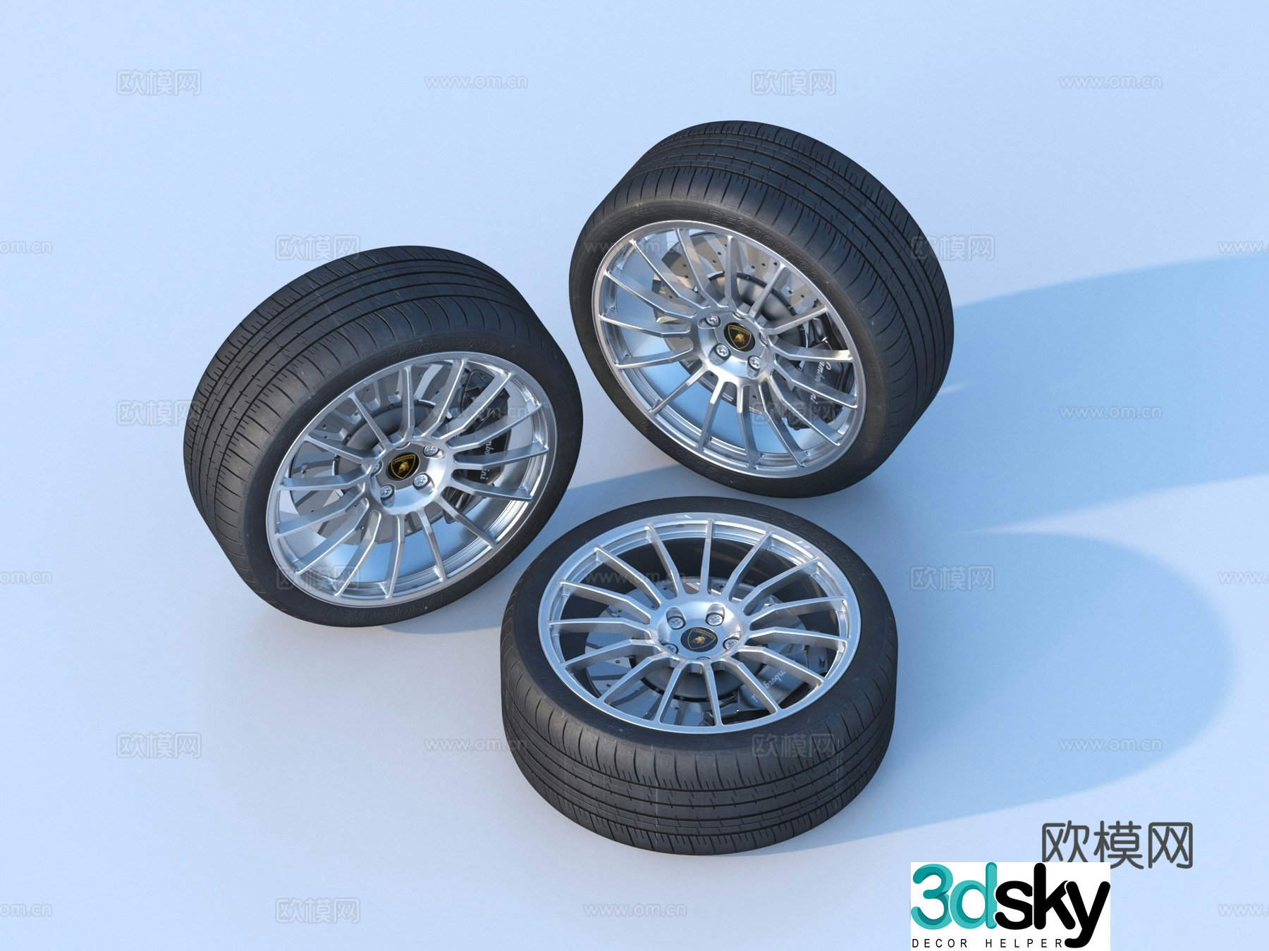 Tires Lamborghini car wheels Tires 3D model