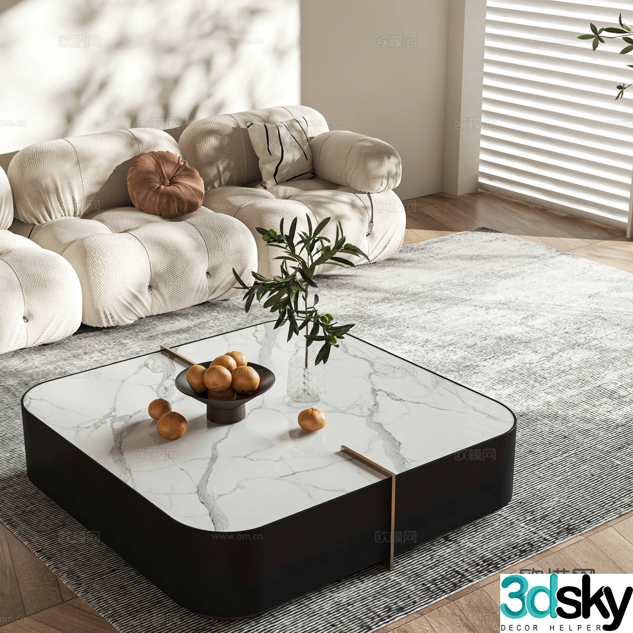 Modern style coffee table 3d model