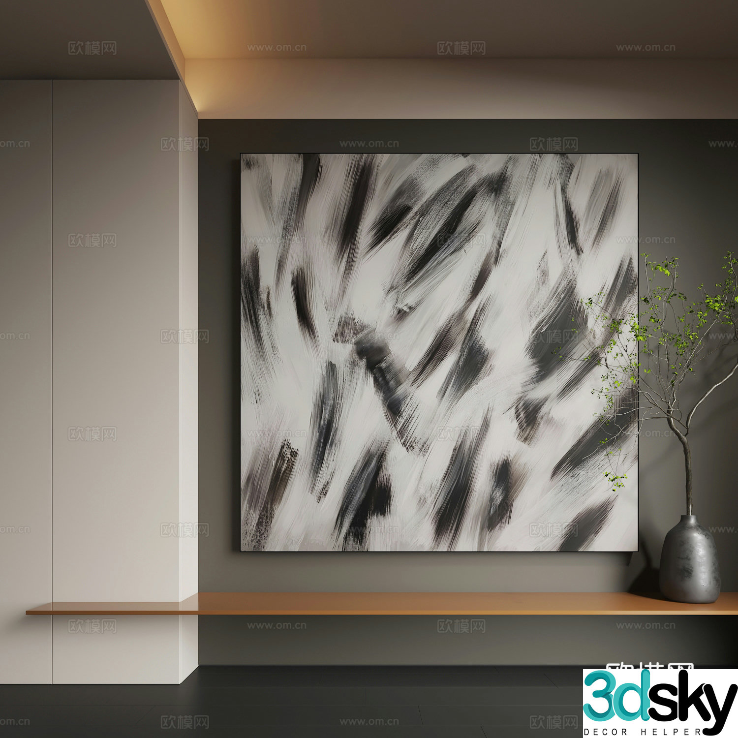 Modern hanging paintings Modern decorative paintings Abstract painting Living room hanging paintings 3d model