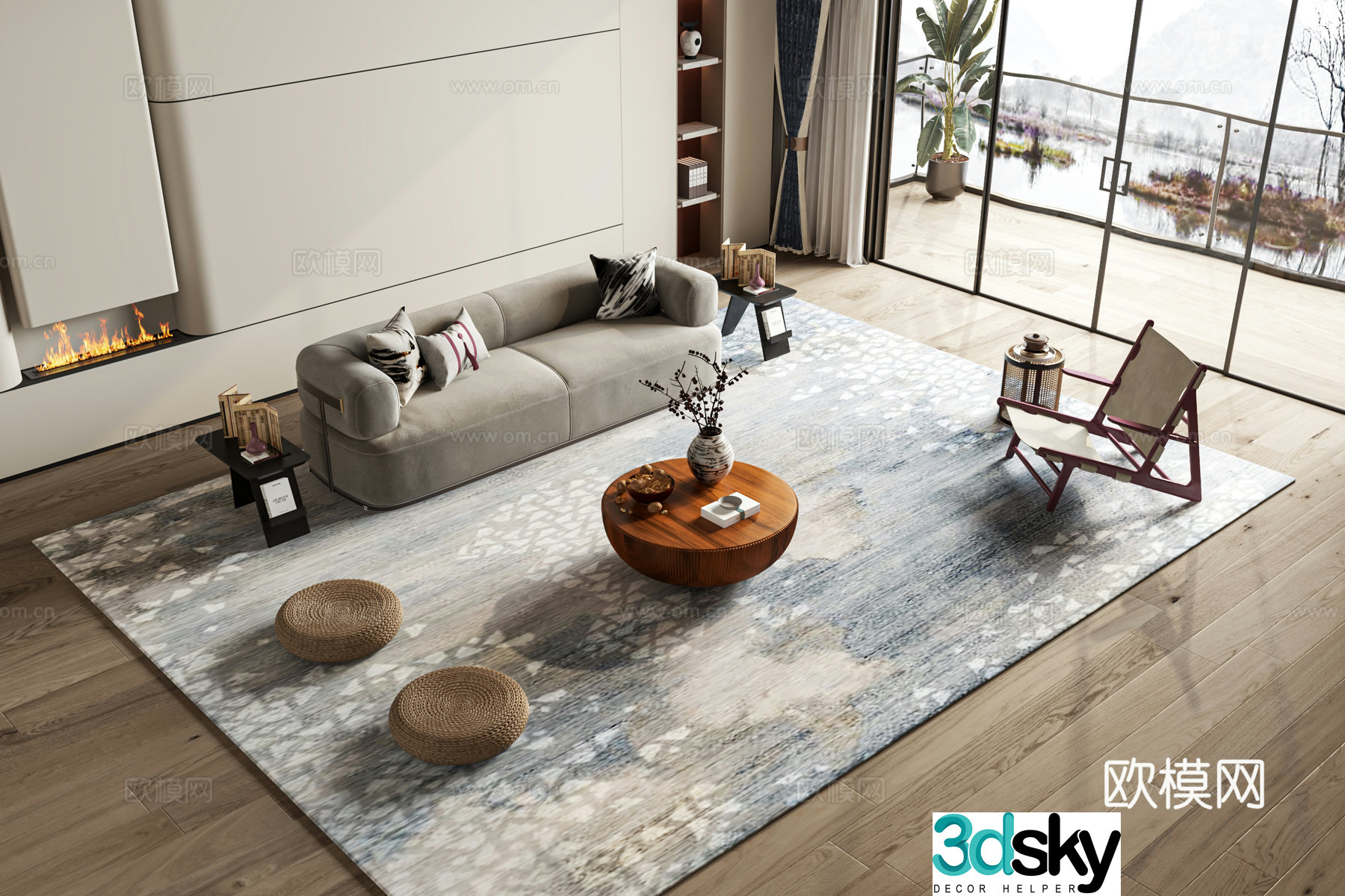 New Chinese style sofa 3D model