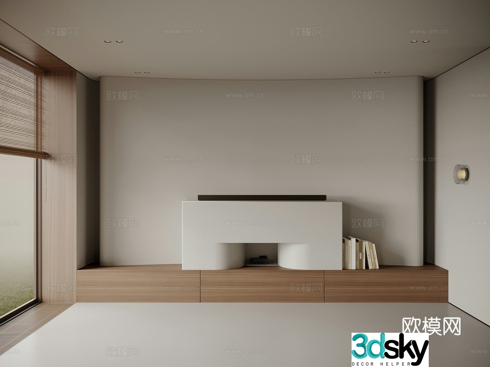 Wasabi background wall TV background wall Sofa background wall 3d model