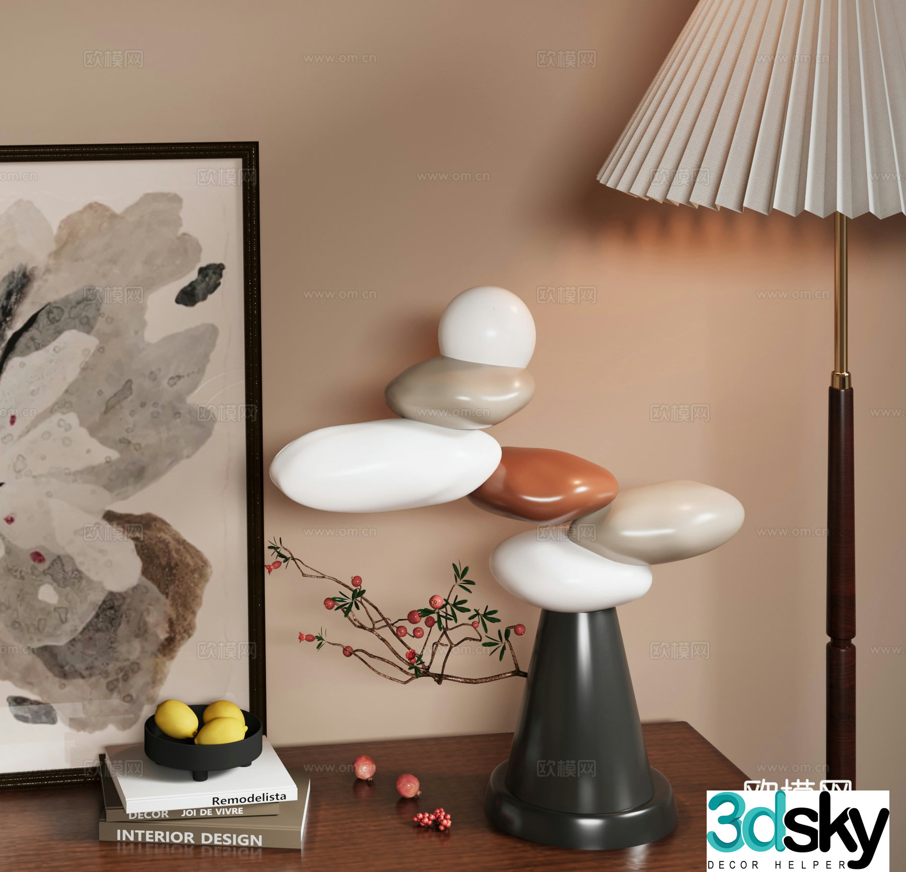 3D model of sculpture installation