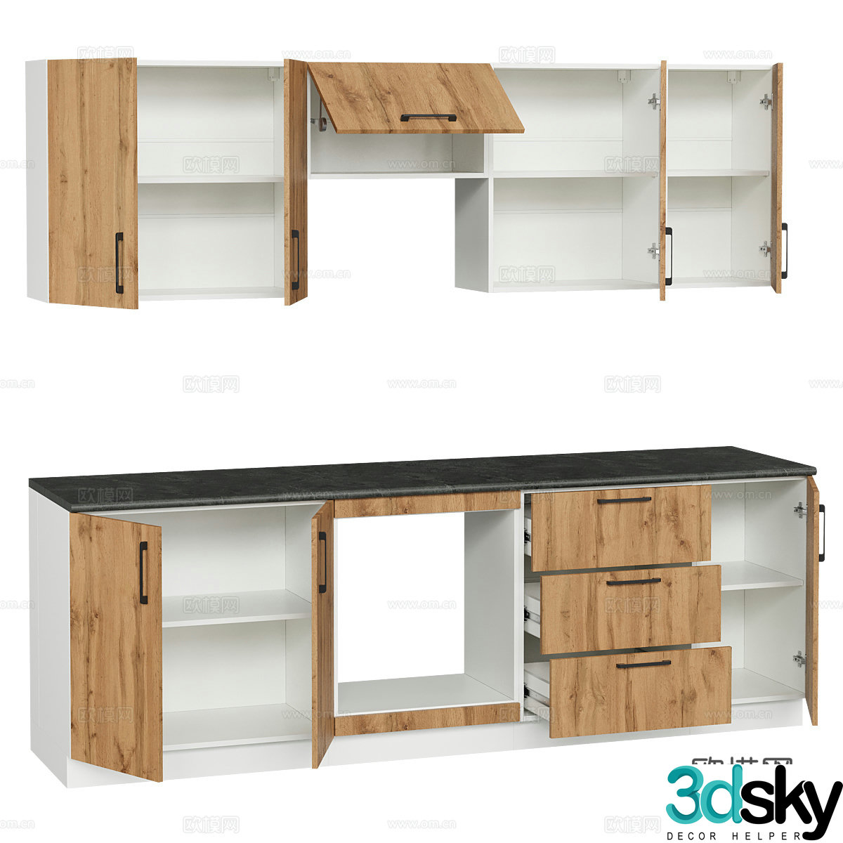 Nordic simple storage cabinet storage cabinet simple storage cabinet decorative storage cabinet 3d model
