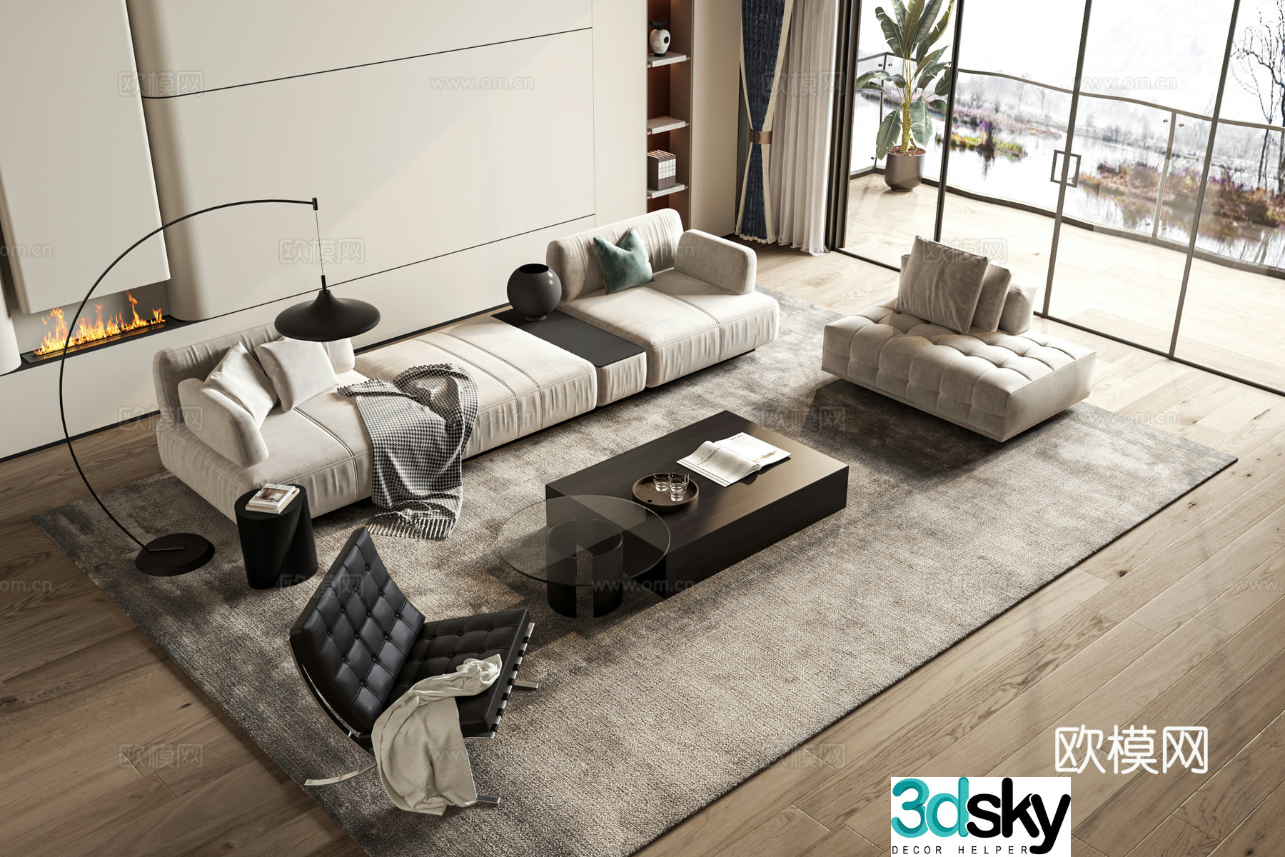 Modern style sofa 3d model