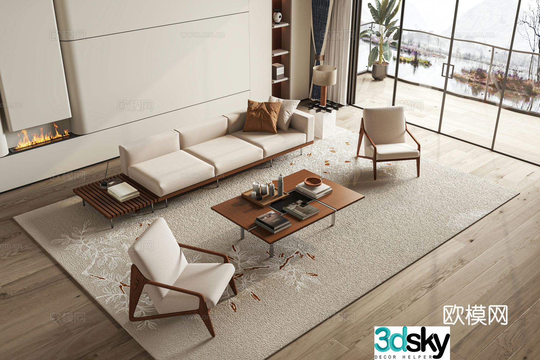 Modern style sofa 3d model