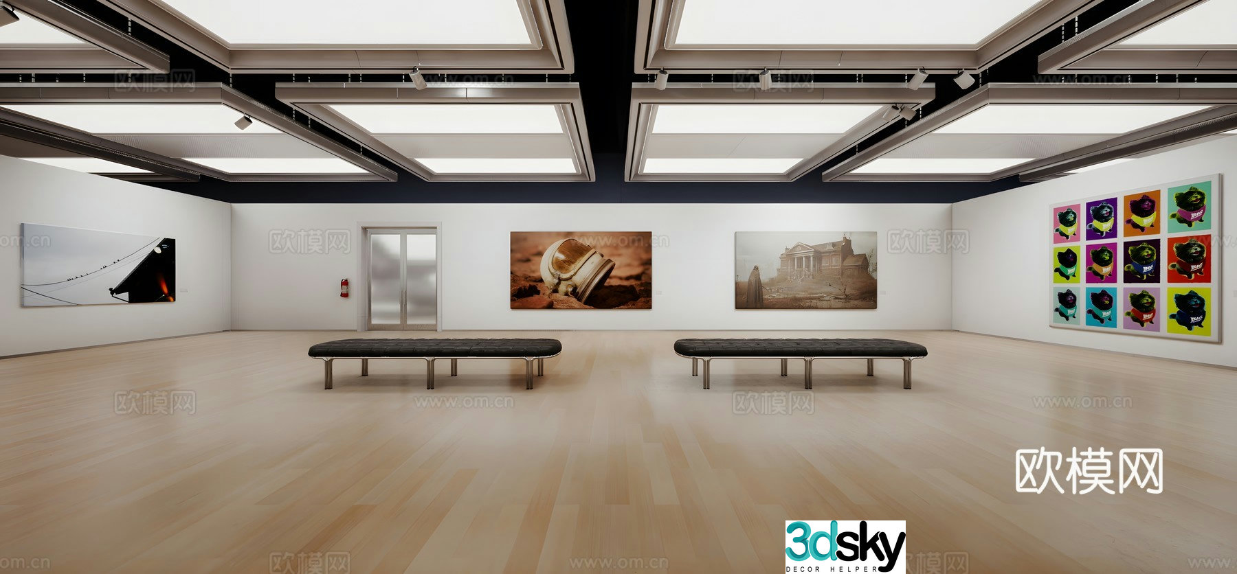 Art exhibition hall 3d model
