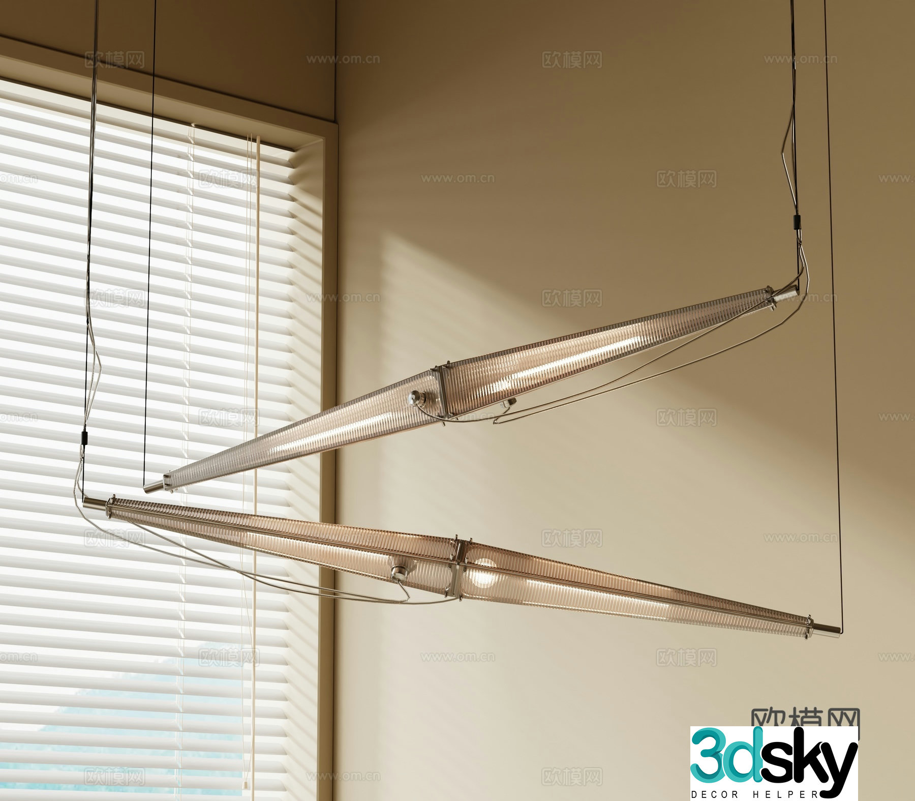 Modern chandelier 3d model