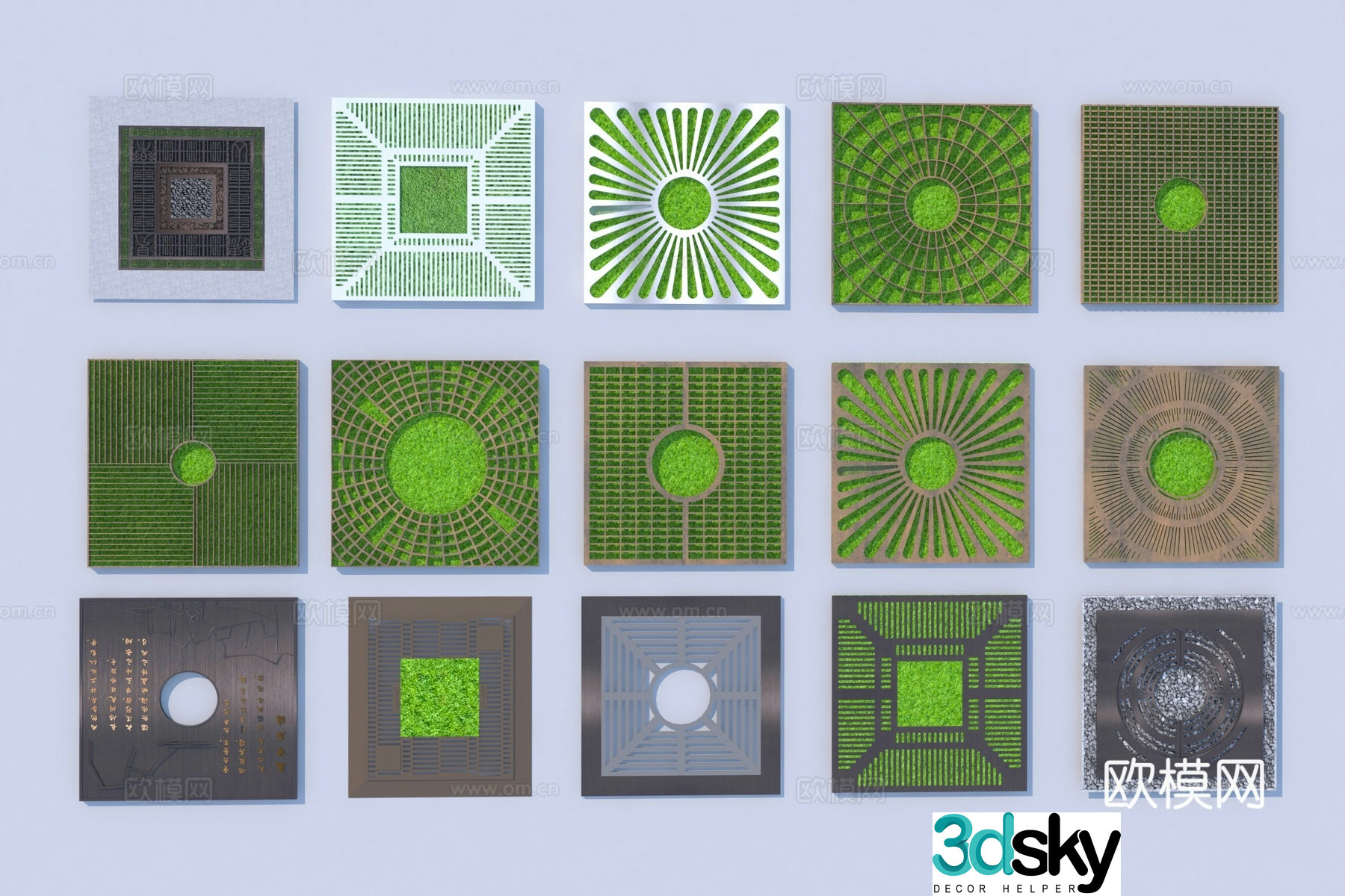 Modern tree grate tree pool 3d model