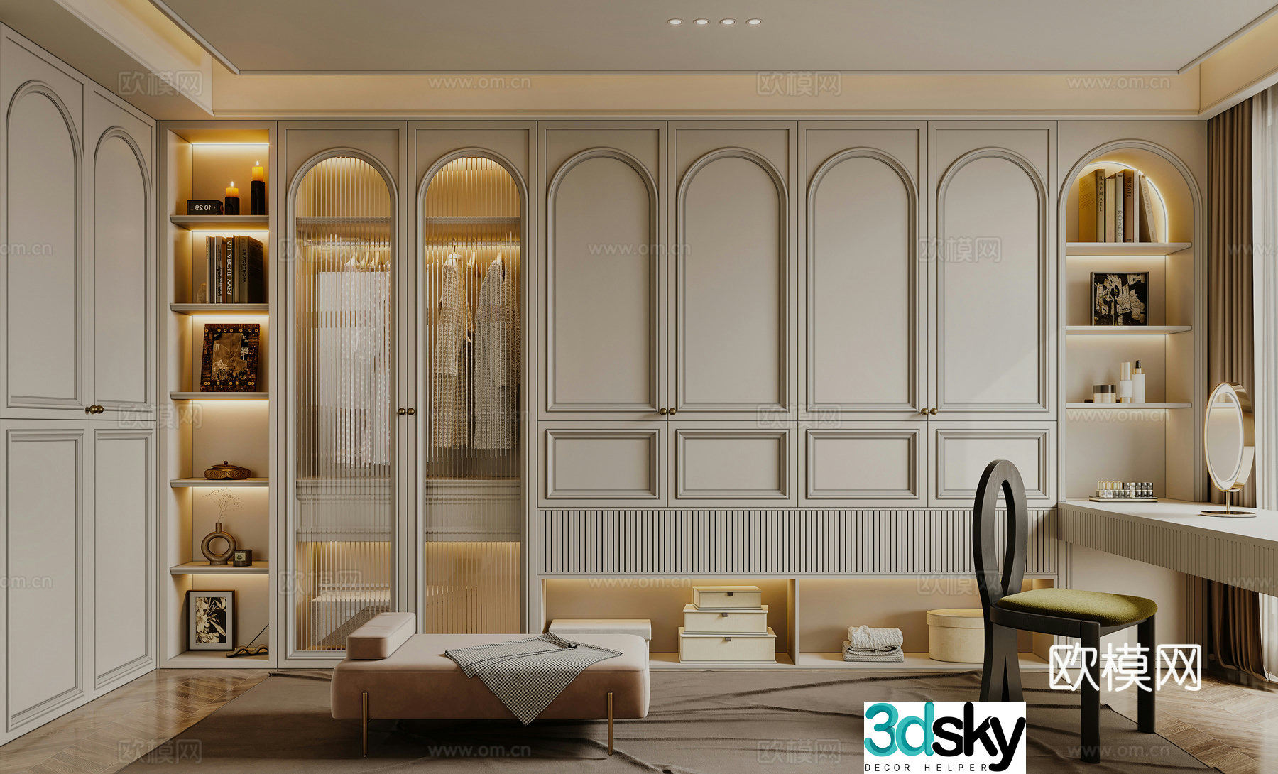 French cloakroom 3d model