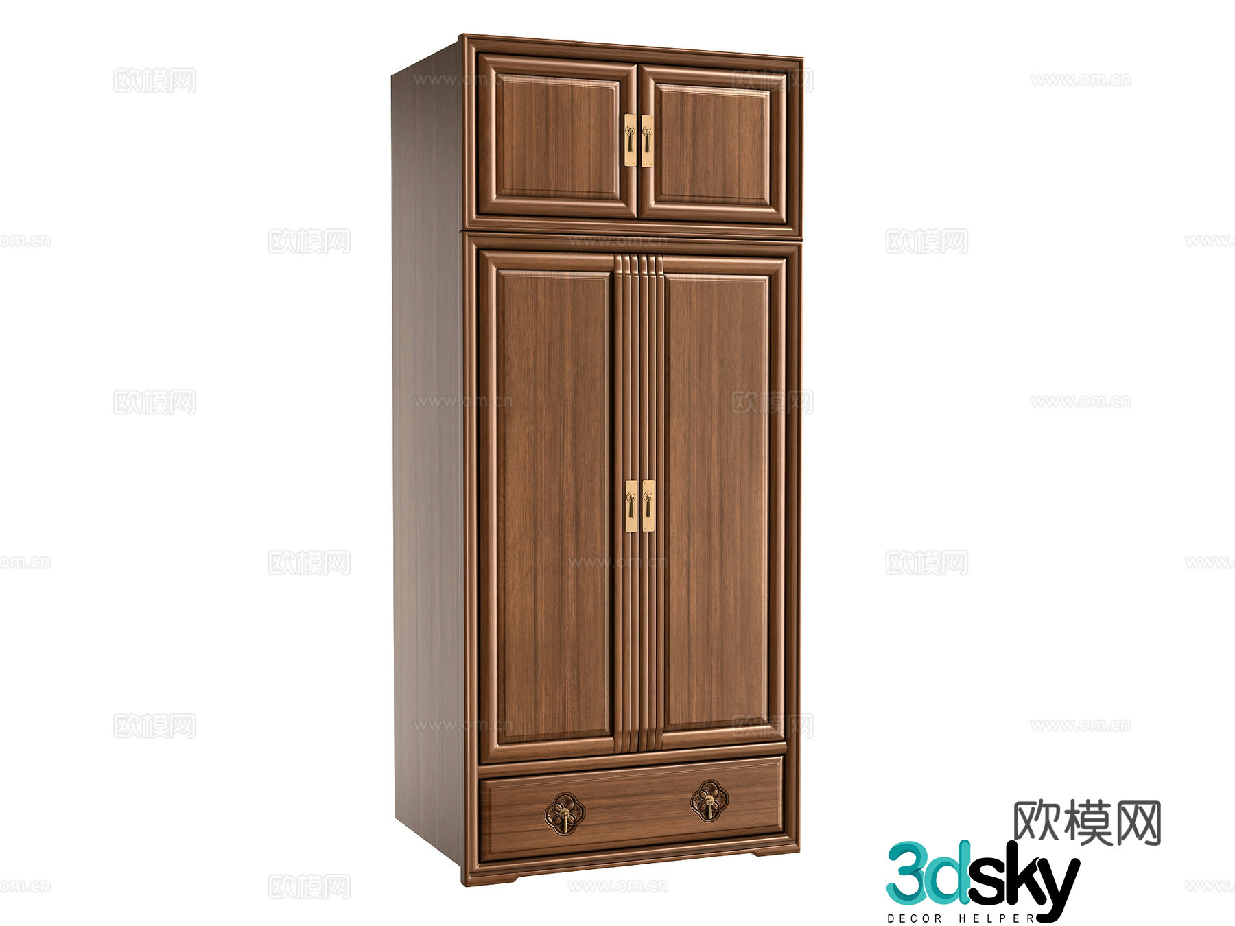 New Chinese style wardrobe 3D model
