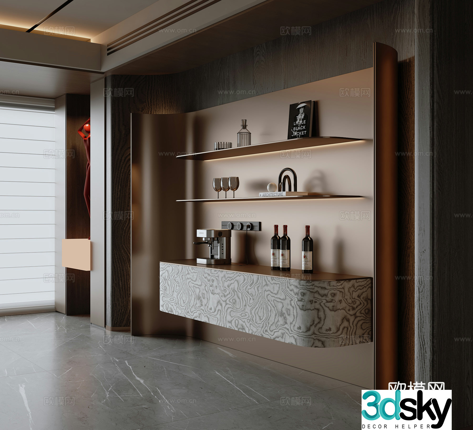 Modern Italian sideboard 3D model