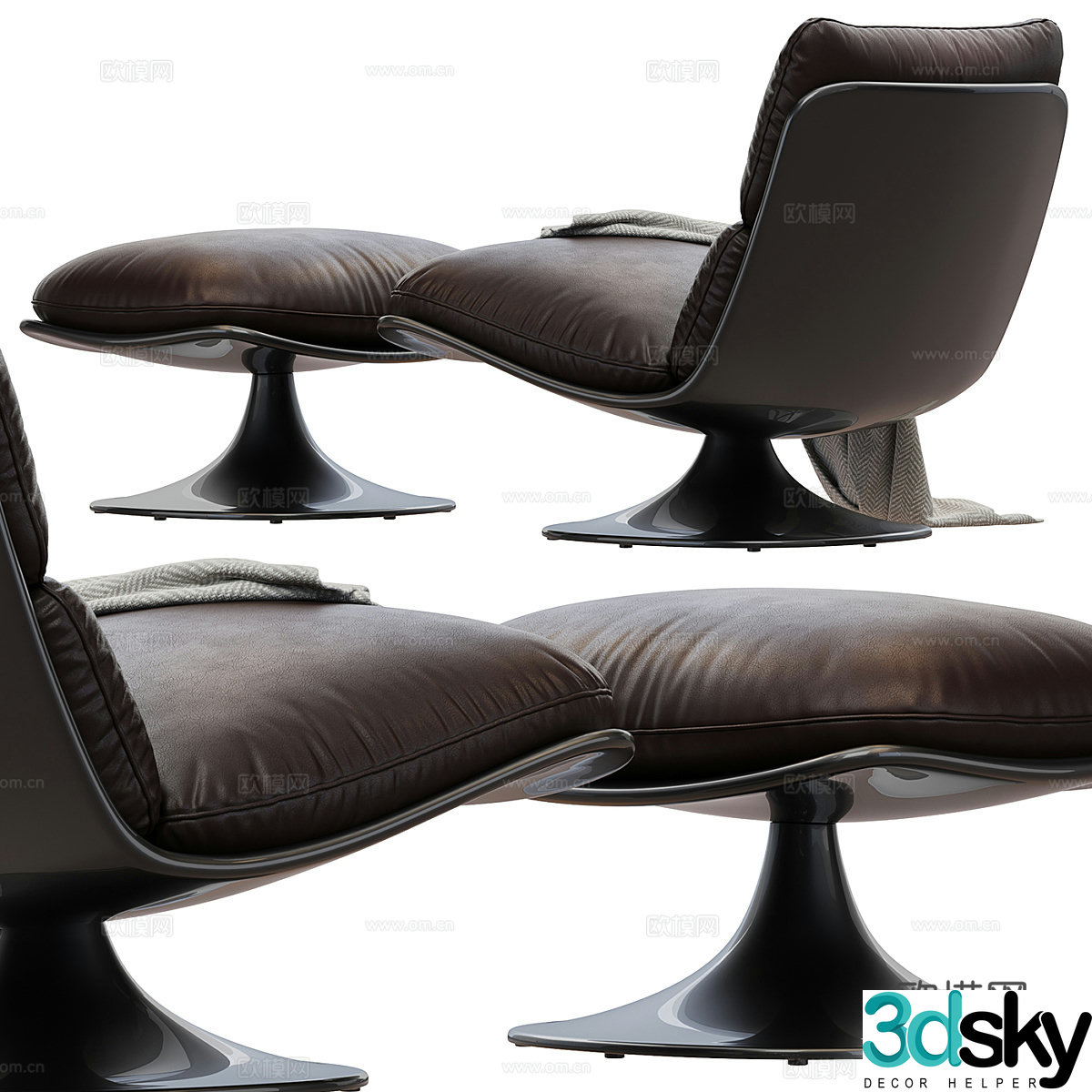 Modern Italian Pattie Armchair 3d Model