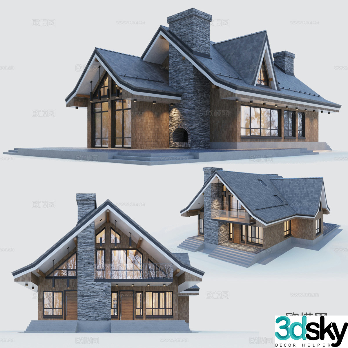 Villa 3d model