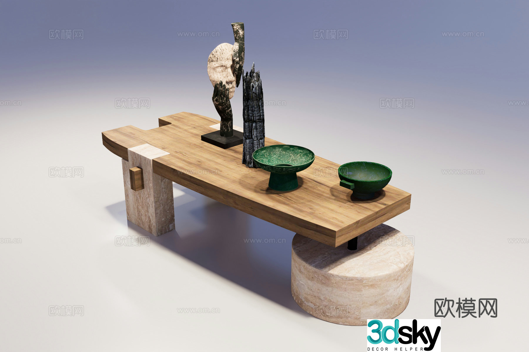 3D model of coffee table ornaments