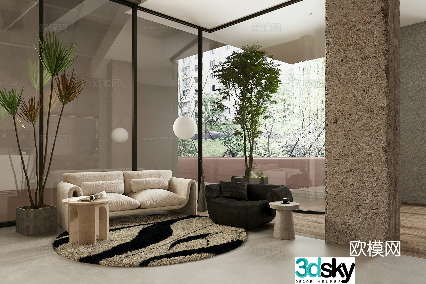 Italian reception room 3D model