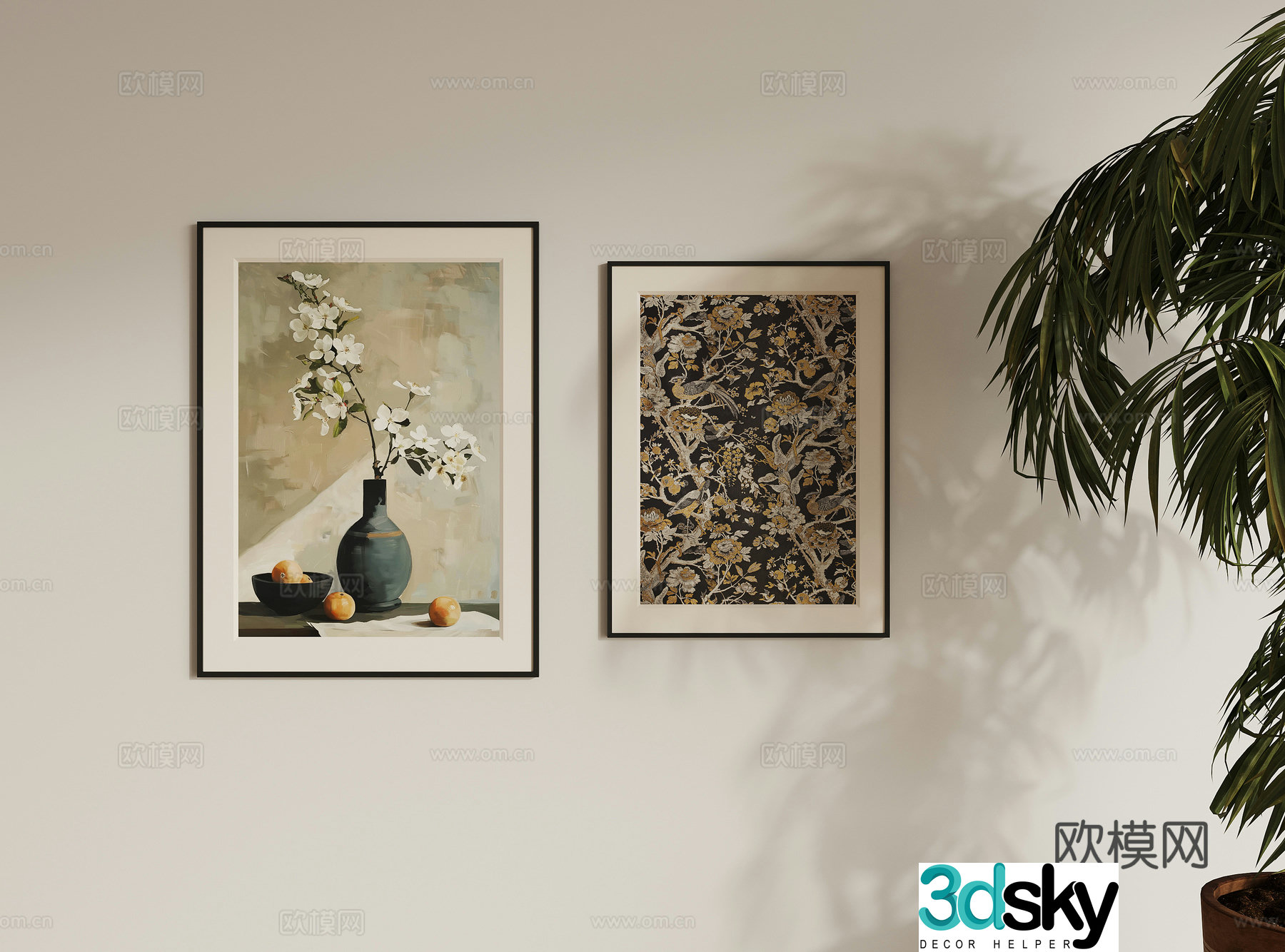 3D model of medieval hanging painting oil painting