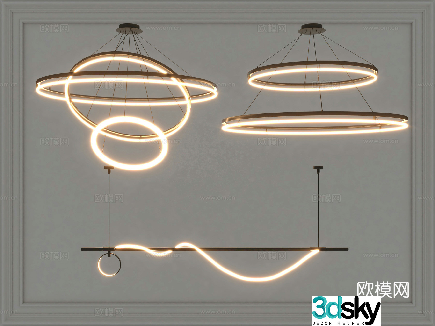 Lamps Chandelier Lighting Decorative Lights 3D Model