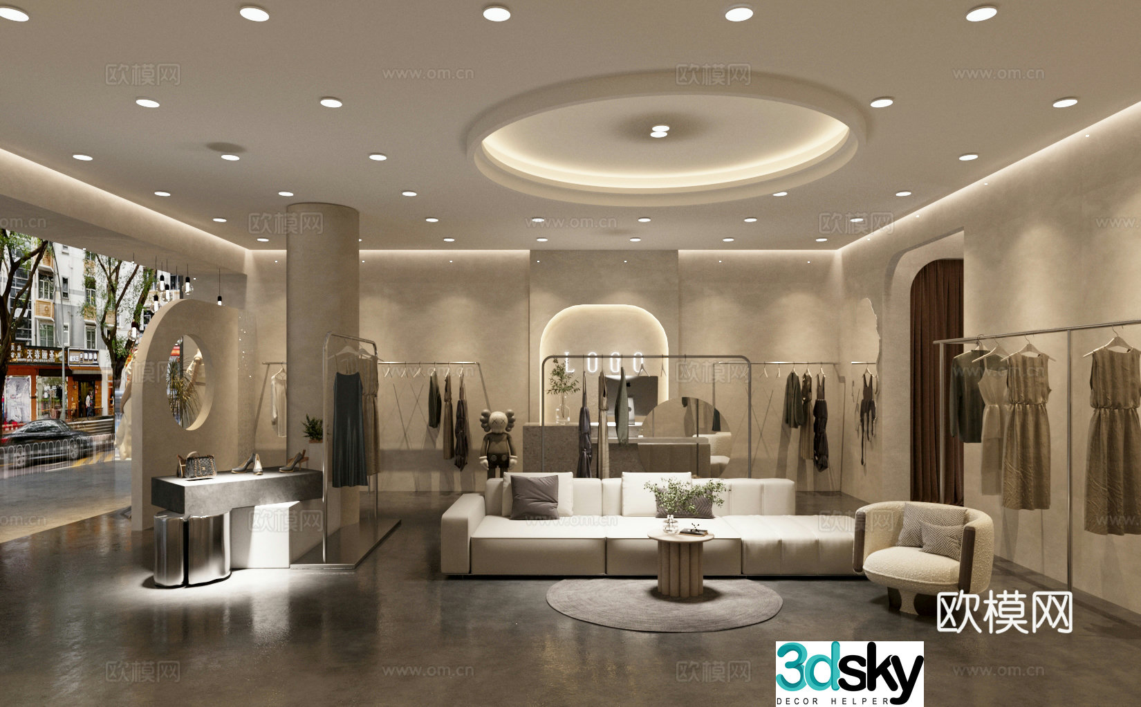 Modern clothing store Women’s clothing store 3d model