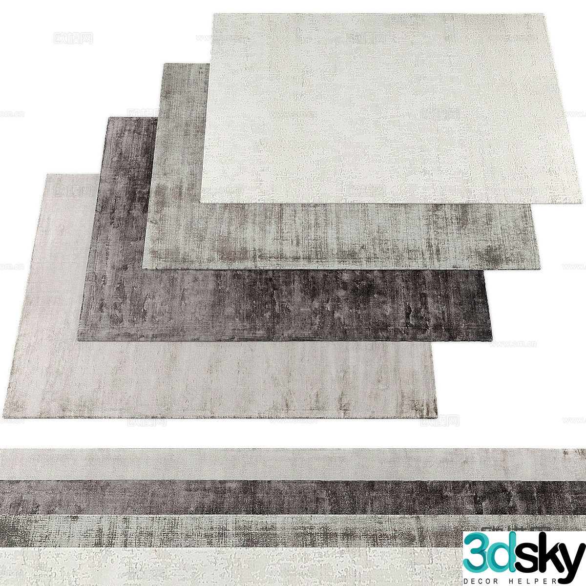 New Chinese style fabric carpet 3D model