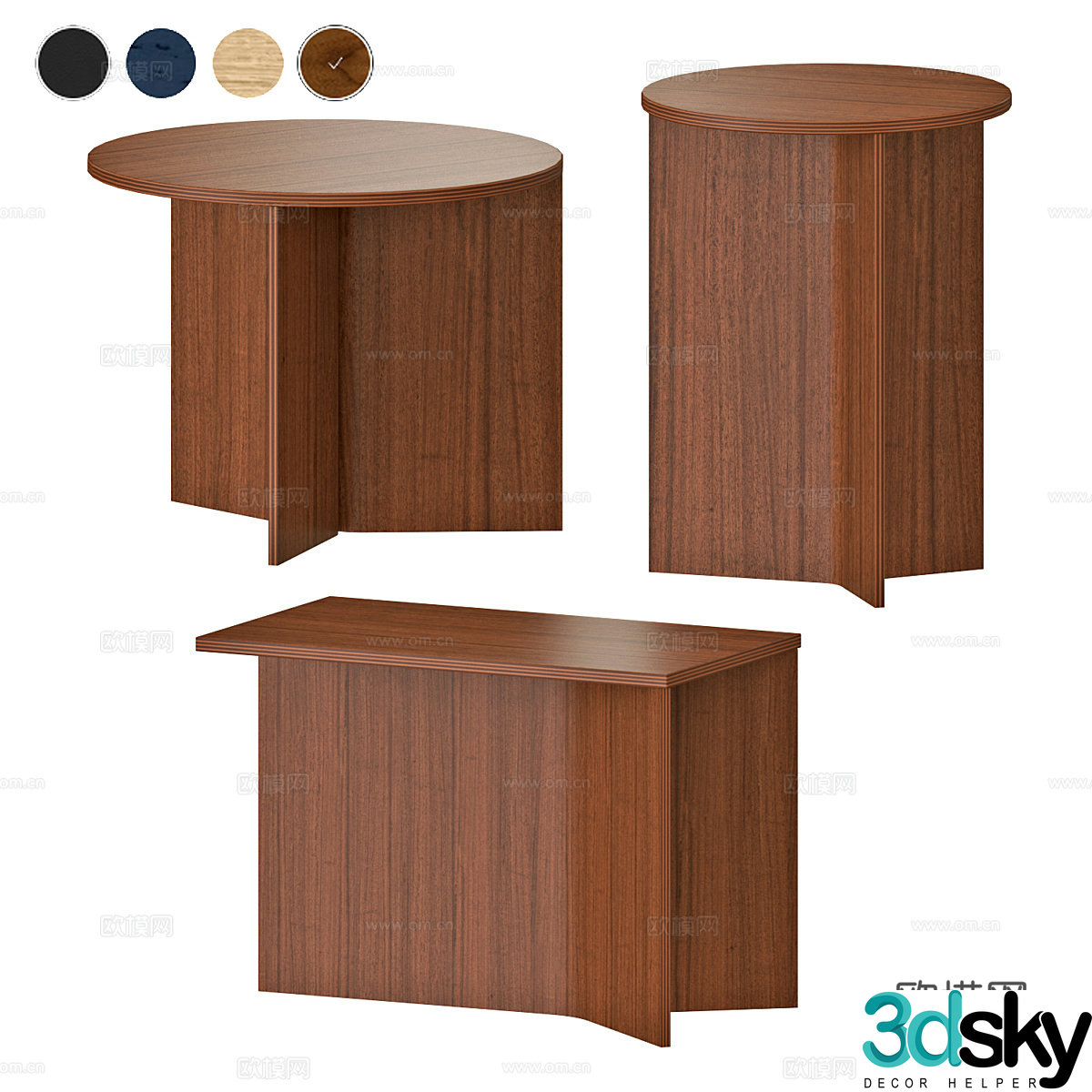 Tea table and chair 3d model