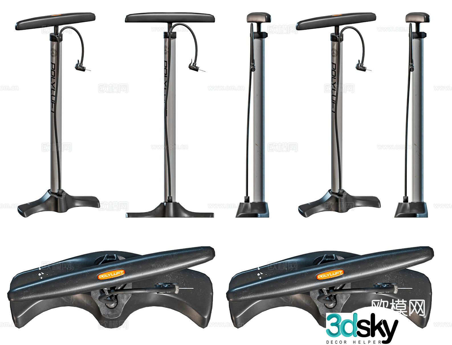 Modern air gun air pump air gun bicycle air gun air pump 3d model