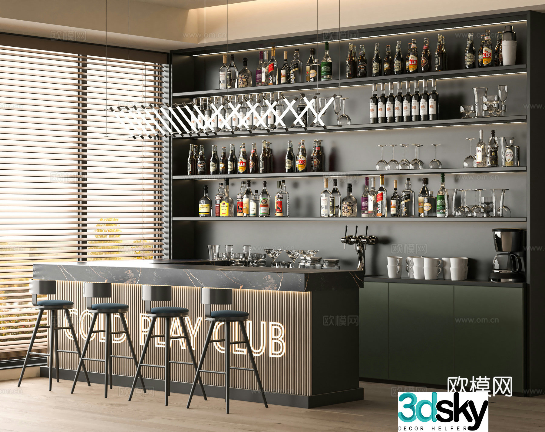 Modern bar 3d model