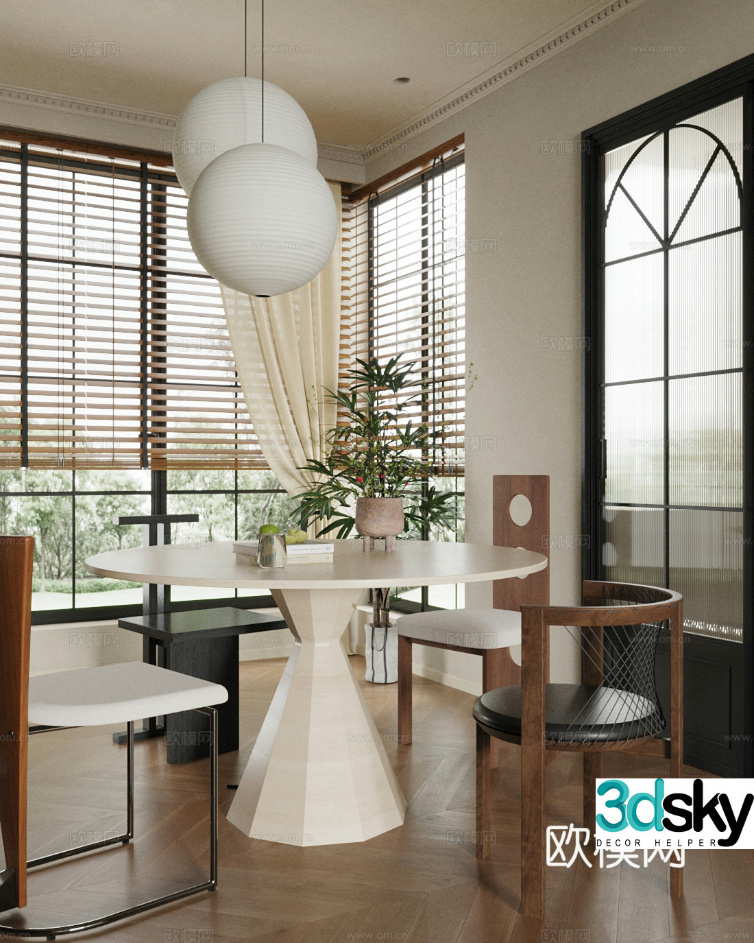 3D model of medieval restaurant