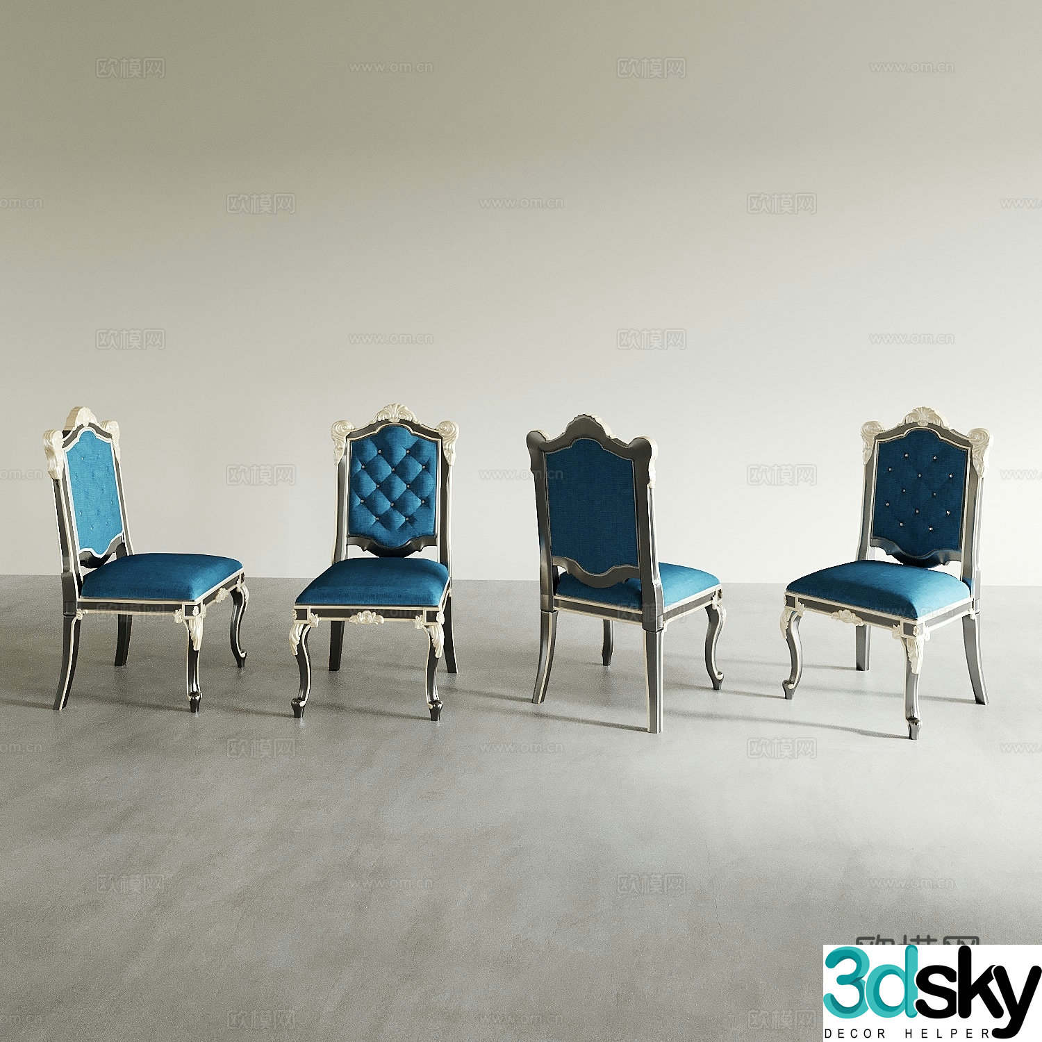 Dining chair Tea chair Leisure chair Coffee chair Dressing chair Makeup chair Sofa chair Back chair 3d model