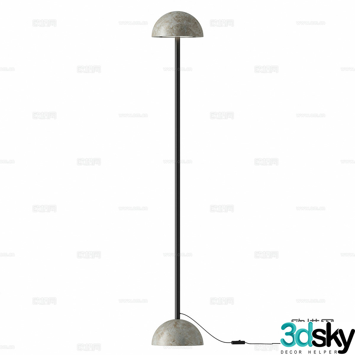 Modern Italian minimalist Big Dussa floor lamp 3d model
