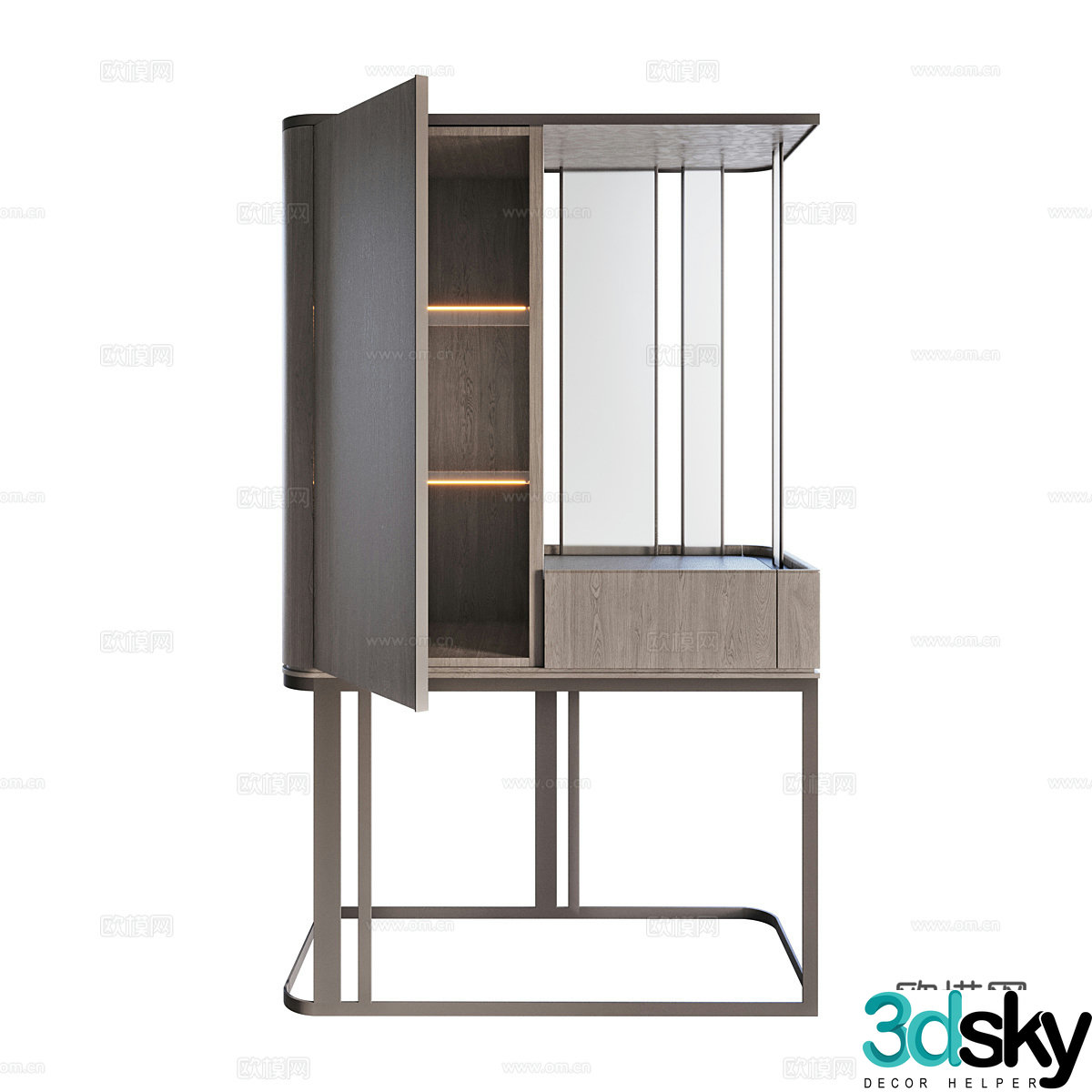 Modern Italian Hikari Giorgetti sideboard 3D model
