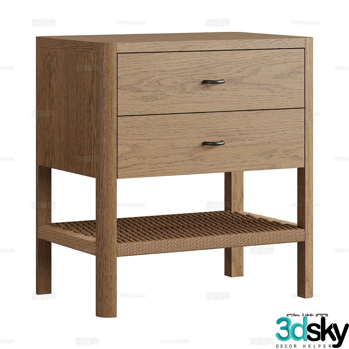 New Chinese style bedside table 3D model
