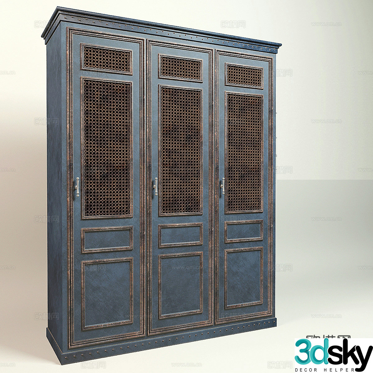 French Metal Bank triple 3D model