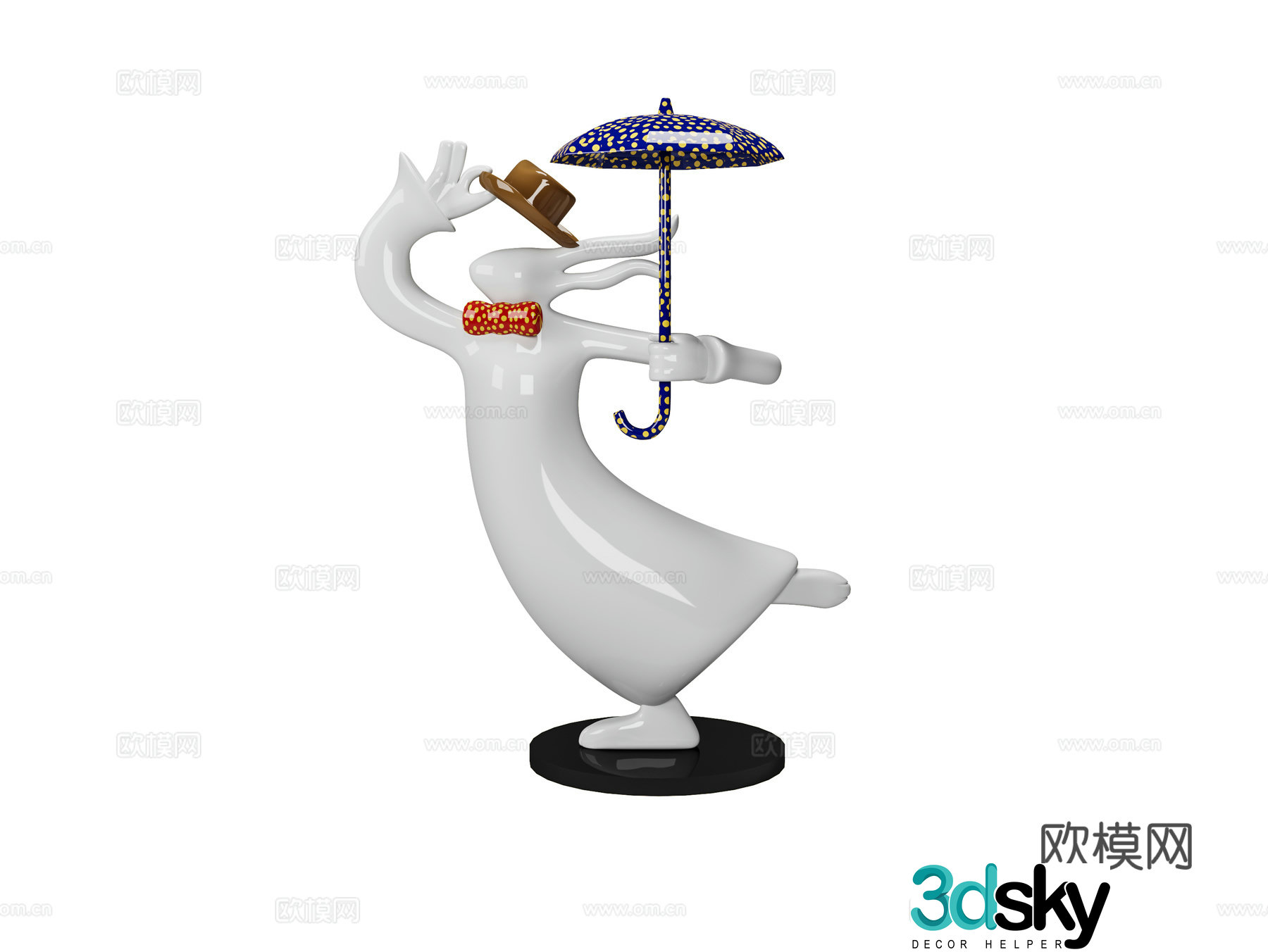 Rabbit sculpture 3d model