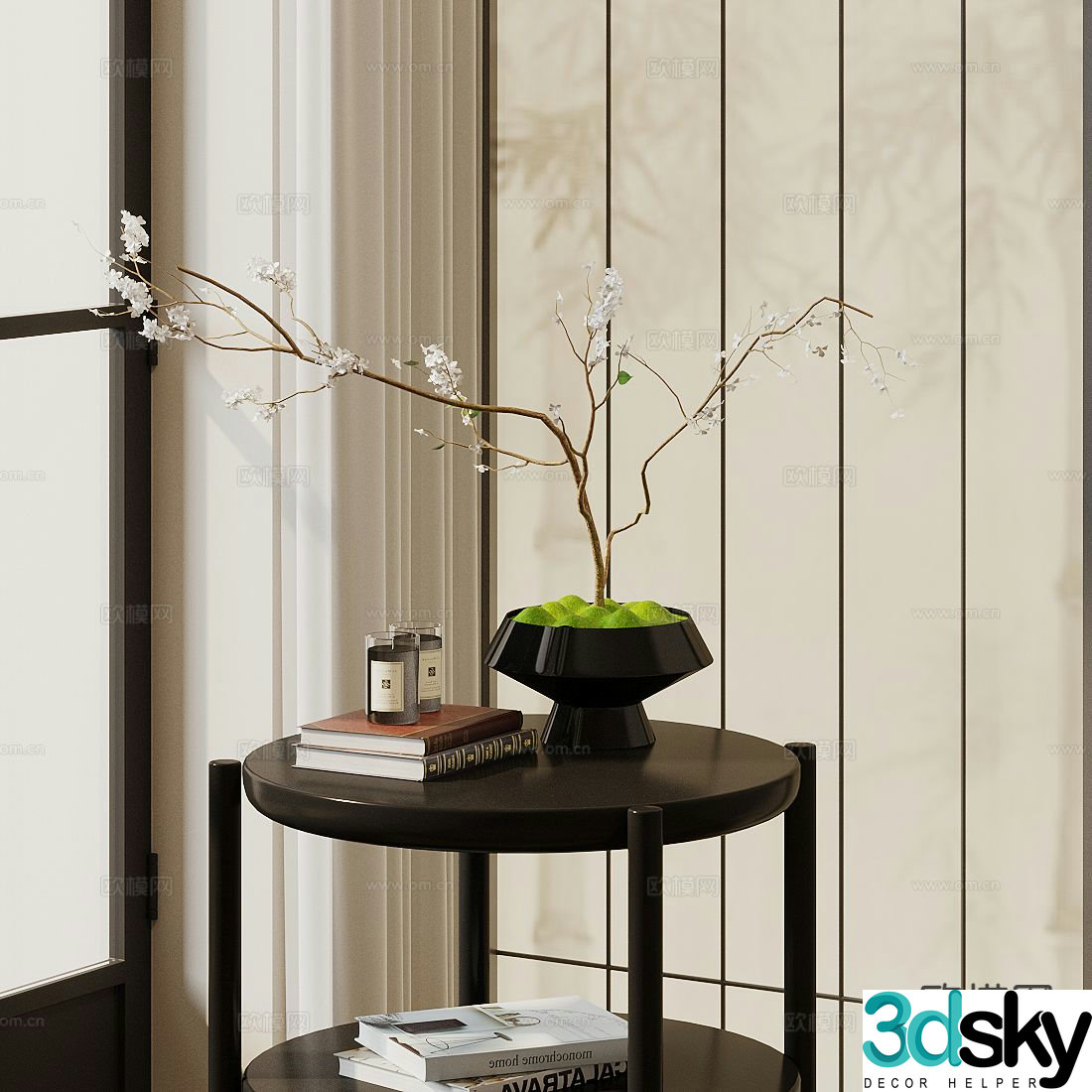 New Chinese Potted Plants Bonsai Green Plant 3D Model