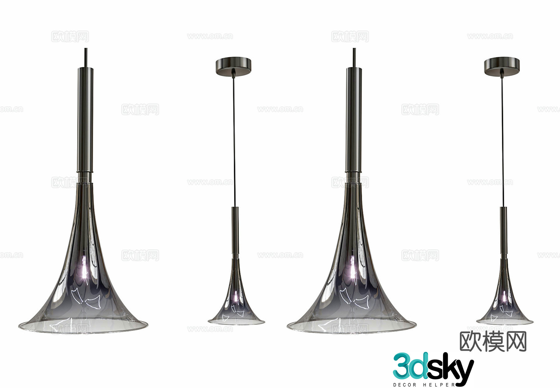 Modern glass chandelier Creative art glass chandelier Art chandelier Light luxury small glass chandelier 3D model