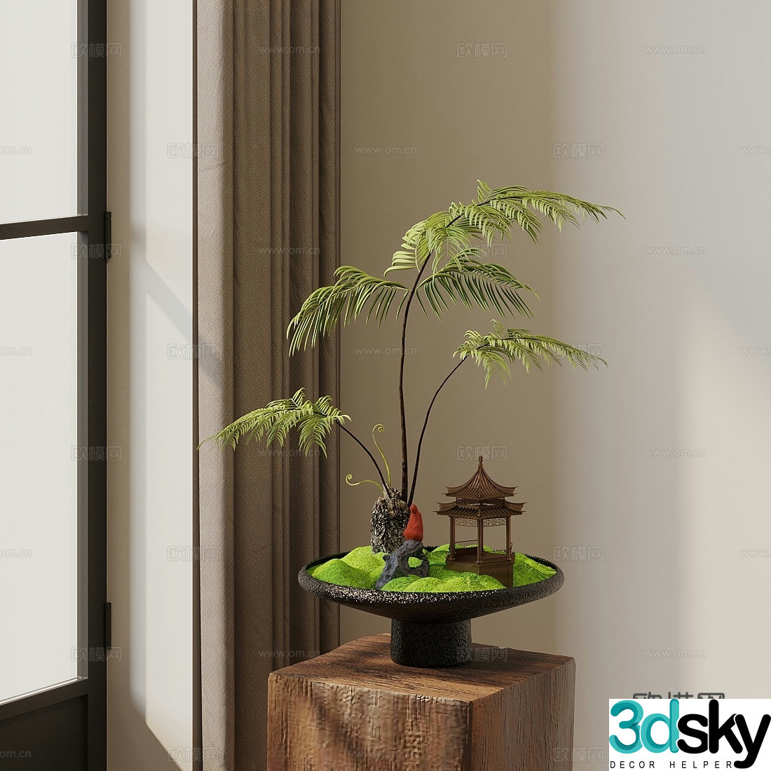 Potted plants Green plants Potted plants Fern 3D model