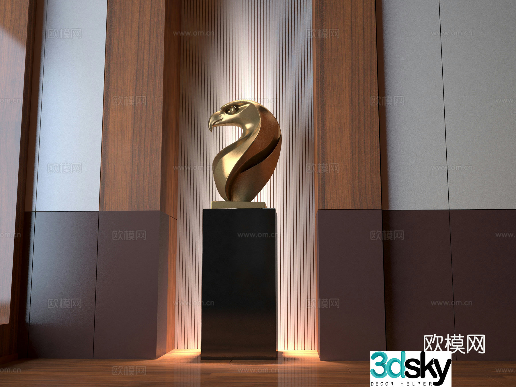 Eagle ornament 3d model