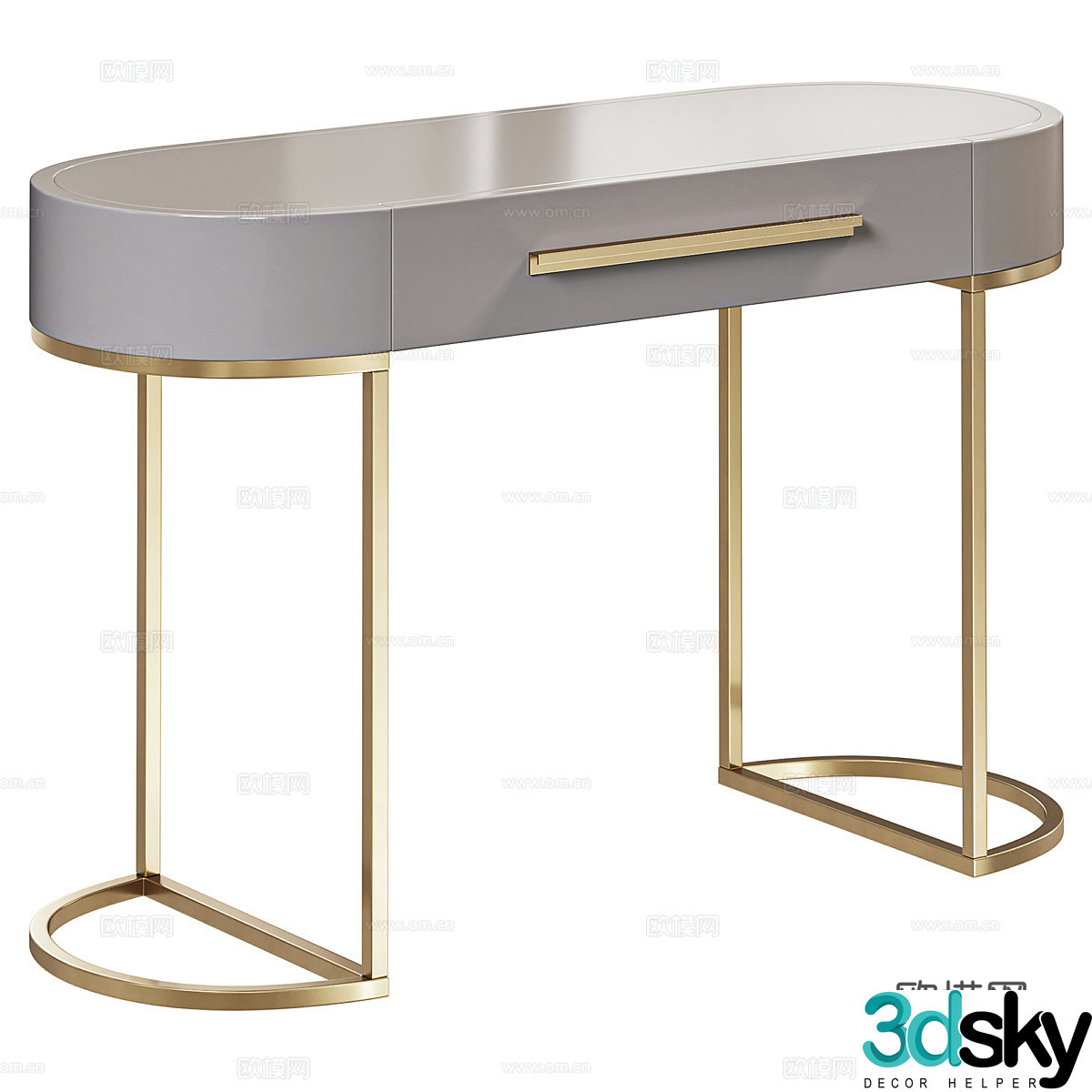 Modern light luxury dressing table 3D model