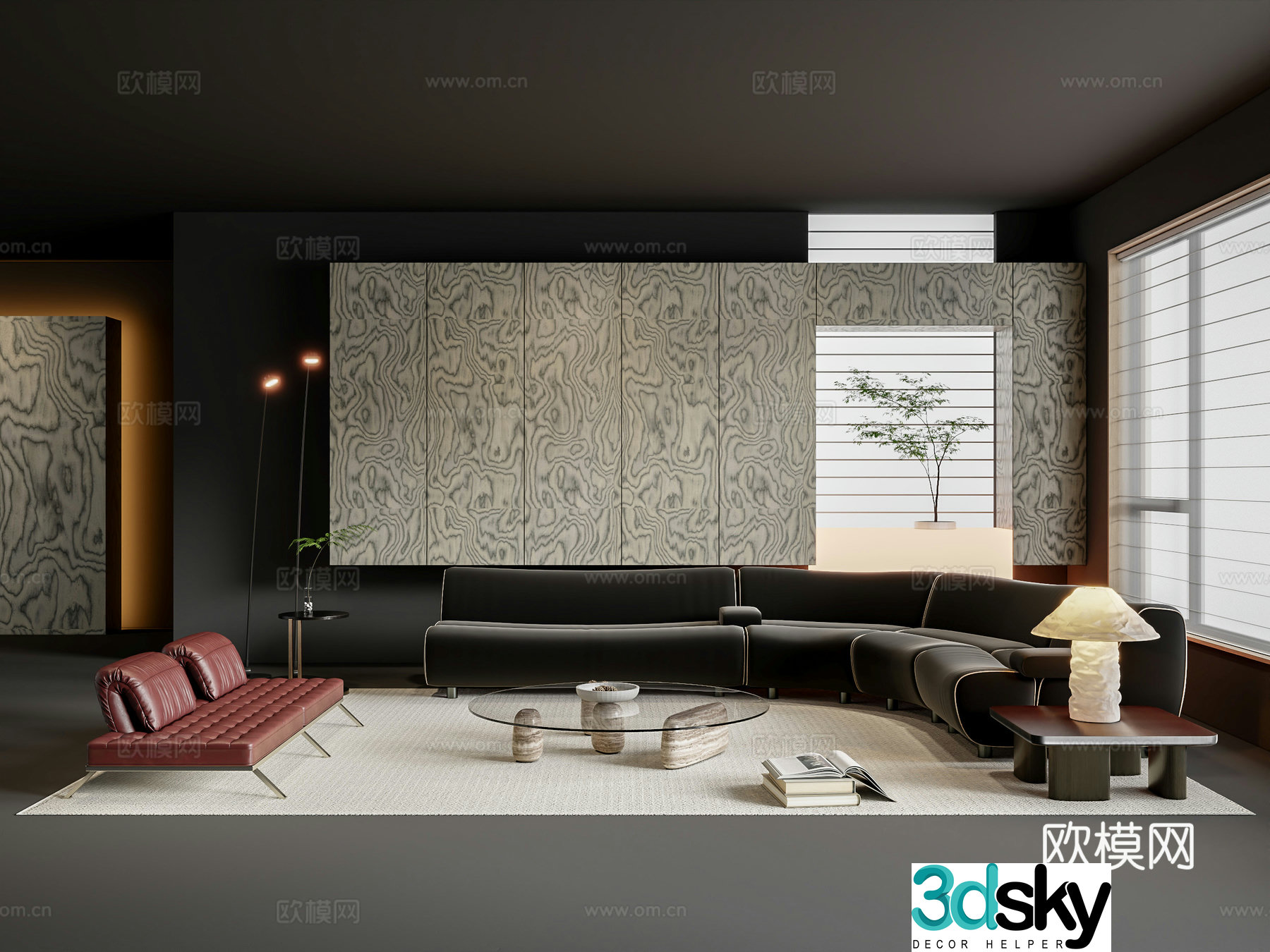 Modern living room 3d model