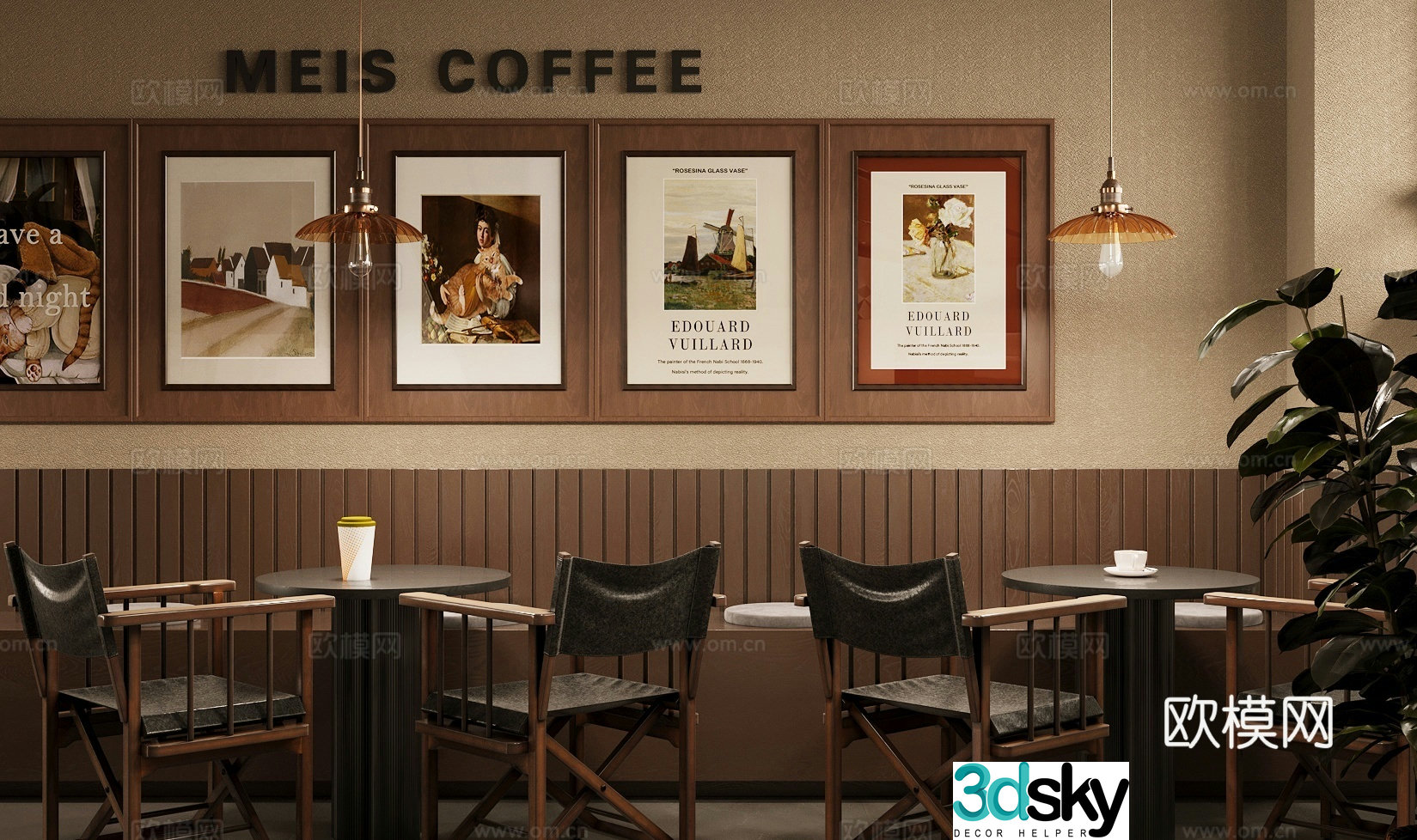 Wasabi Milk Tea Shop Dining Area Coffee Area 3D Model