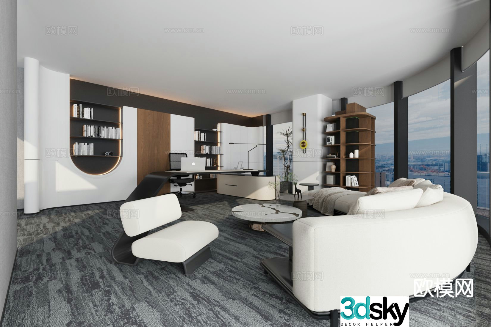 Modern General Manager Office Chairman’s Office 3D Model