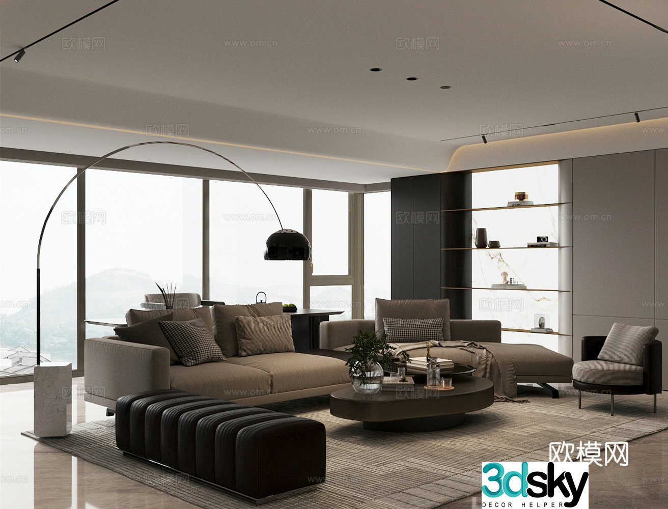 Italian living room 3d model