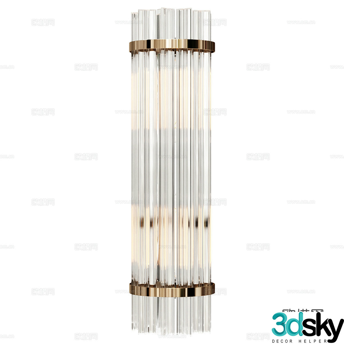 New Chinese style light luxury decorative wall light 3D model